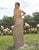 Primavera Couture - 3257 Sequined Plunging V-neck Fitted Dress In Neutral