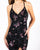 Primavera Couture - 3258 Beaded Butterfly Motif High Slit Gown In Black and Multi-Color