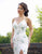 Primavera Couture - 3258 Beaded Butterfly Motif High Slit Gown In White and Multi-Color