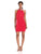 Adrianna Papell - 191915340 Halter Embellished Chiffon Cocktail Dress in Red