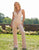 Primavera Couture - 3260 Embellished Plunging V-neck Jumpsuit In Pink