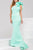32602 Bow Accented Asymmetrical Mermaid Gown