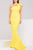 32602 Bow Accented Asymmetrical Mermaid Gown