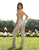 Primavera Couture - 3261 Sequined Plunging V-neck Jumpsuit In Neutral and Gold