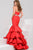 Crystal Embellished Sweetheart Ruffled Mermaid Gown 32630