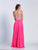 Dave & Johnny - 3265 Embellished Plunging Sweetheart A-line Dress in Pink