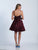 Dave & Johnny - 3279 Two-Piece Jeweled Lace A-Line Dress in Red