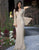 Primavera Couture - Embellished Long Bell Sleeve Bateau Dress 3284 In Neutral