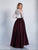 Dave & Johnny - 3291 Two-Piece Long Sleeve Lace A-Line Gown in Red and White