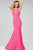 Sleeveless Jewel Neck Jersey Trumpet Dress 32941