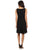 London Times - T1524M Sleeveless Textured Bodice Flare Dress in Black