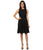 London Times - T1524M Sleeveless Textured Bodice Flare Dress in Black
