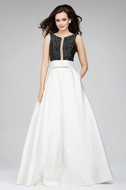 Long Beaded Prom Ballgown 28130