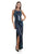 JS Collections - Sleeveless Shimmering Sequins Gown 864820 in Blue