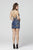 Primavera Couture - 3301 Plunging Lace Up Back Sequined Dress In Blue