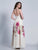 Dave & Johnny - 3302 Floral Print Halter A-line Dress in White and Print