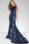 Low Back Long Sequined Prom Dress 33040