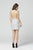 Primavera Couture - 3304 Foliage Beaded Lace Up Short Dress In White