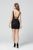 Primavera Couture - 3305 Sequin Embellished Plunging V-Neck Dress In Black