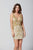Primavera Couture - 3305 Sequin Embellished Plunging V-Neck Dress In Neutral and Gold