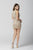 Primavera Couture - 3306 Sleeveless Scoop Neck Beaded Cocktail Dress In Neutral