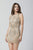 Primavera Couture - 3306 Sleeveless Scoop Neck Beaded Cocktail Dress In Neutral
