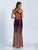 Dave & Johnny - 3307 Sequined Deep V-neck Sheath Dress in Red