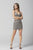 Primavera Couture - 3308 Sequined Lace-Up Back Sheath Dress In Gray and Gold