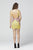 Primavera Couture - 3309 Sequined Plunging Vneck Sheath Cocktail Dress In Yellow