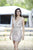 Primavera Couture - 3312 V Neck Low Square Back Beaded Cocktail Dress In Neutral and Pink