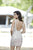 Primavera Couture - 3312 V Neck Low Square Back Beaded Cocktail Dress In Neutral and Pink