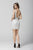 Primavera Couture - 3312 V Neck Low Square Back Beaded Cocktail Dress In White