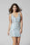Primavera Couture - 3312 V Neck Low Square Back Beaded Cocktail Dress In Blue