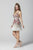 Primavera Couture - 3313 Embellished V-Neckline Open Back A-line Dress In White and Multi