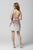 Primavera Couture - 3313 Embellished V-Neckline Open Back A-line Dress In White and Multi