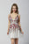 Primavera Couture - 3313 Embellished V-Neckline Open Back A-line Dress In White and Multi