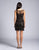 Lara Dresses - 33145 Sheer Sleeveless Fitted Cocktail Dress In Black and Gold