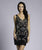 Lara Dresses - 33148 Sequined V-Neck Fitted Cocktail Dress In Black and Multi-Color