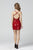 Primavera Couture - 3314 Sequin and Beaded Stripe Sexy Cocktail Dress In Red