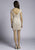 Lara Dresses - 33150 Embellished Cap Sleeve Sheath Dress In Neutral