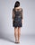 Lara Dresses - 33151 Beaded Quarter Length Sleeve A-line Dress In Blue