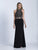Dave & Johnny - 3315 Embellished Two Piece Sheath Dress in Black