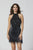 Primavera Couture - 3315 Embellished Halter Sheath Cocktail Dress In Black