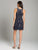 Lara Dresses - 33168 Beaded Halter Fitted Cocktail Dress In Blue