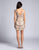 Lara Dresses - 33171 Embellished Wide V-neck Sheath Dress In Neutral