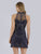 Lara Dresses - 33172 Embellished High Halter A-line Cocktail Dress In Blue