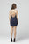 Primavera Couture - 3317 Tonal Beaded Lace Up Sheath Dress In Blue