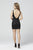 Primavera Couture - 3318 Beaded V-neck Sheath Dress In Black