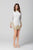 Primavera Couture - 3320 Bead Embellished High Neck Dress In White