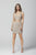 Primavera Couture - 3321 Beaded Two Piece Halter V-neck Sheath Dress In Pink